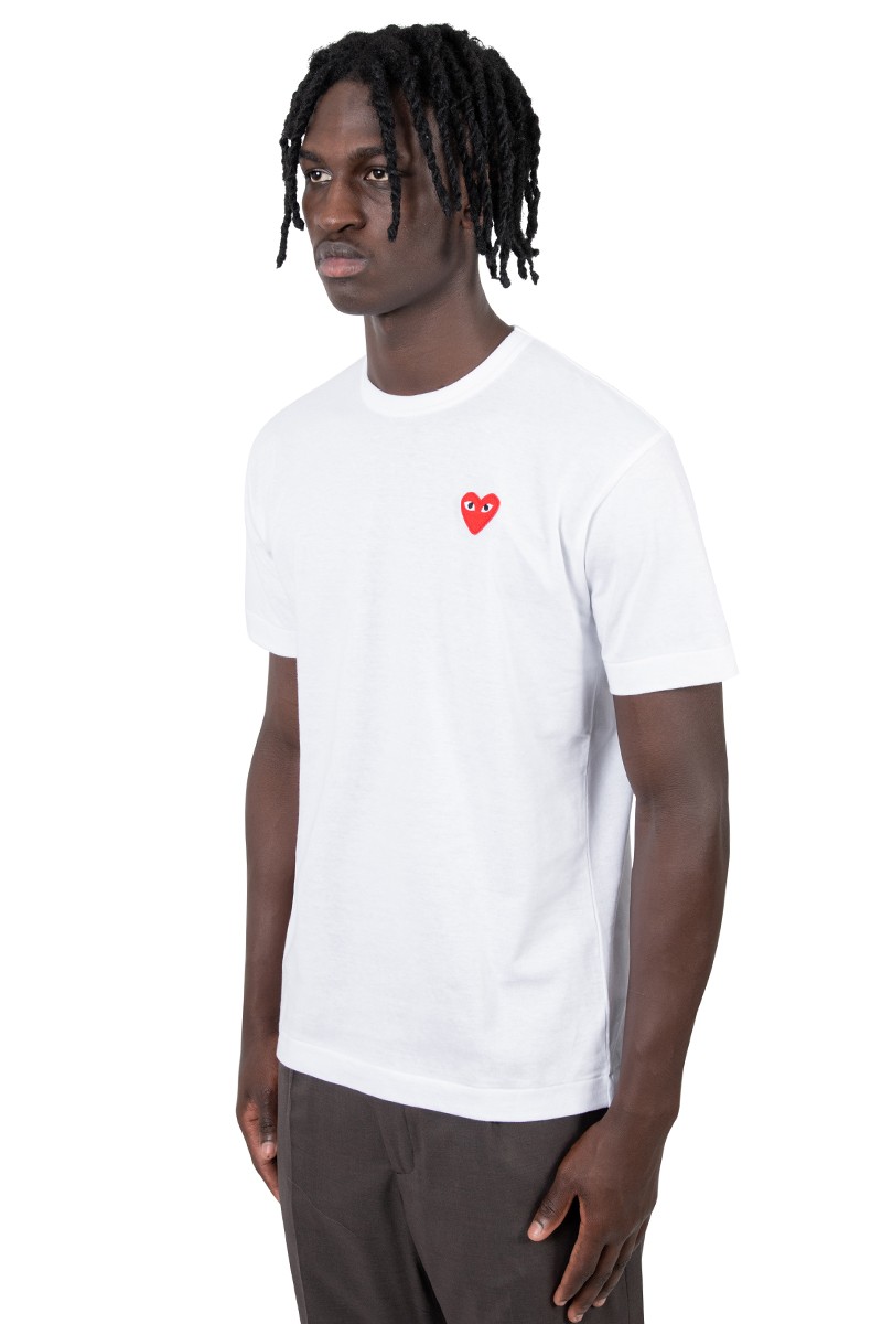 Comme Des Garçons Play T-shirt logo play classique blanc