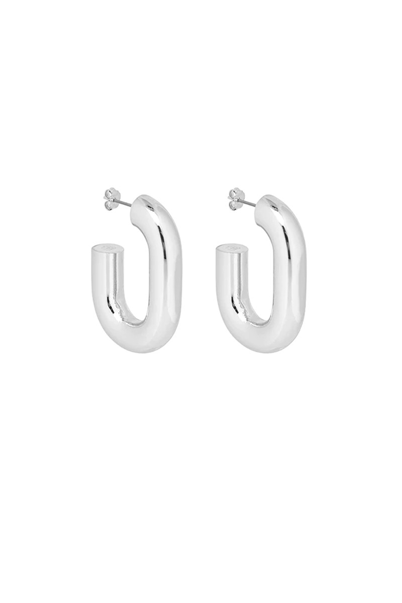 Rabanne Silver Xl link earrings