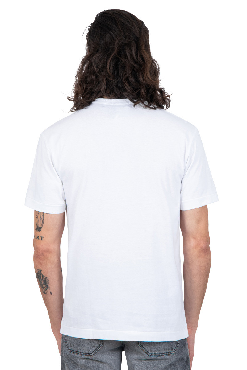 Comme Des Garçons Play T-shirt double logo blanc