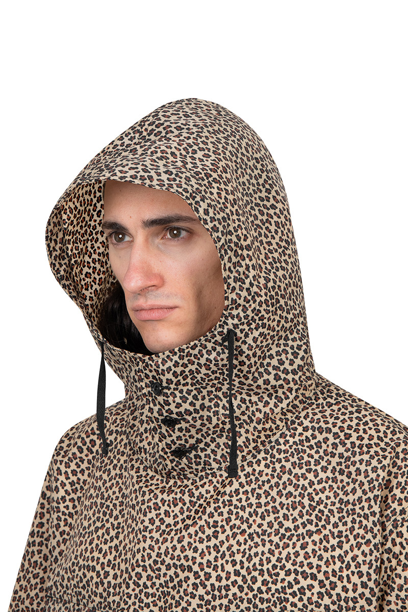 Engineered Garments Leopard cagoule shirt