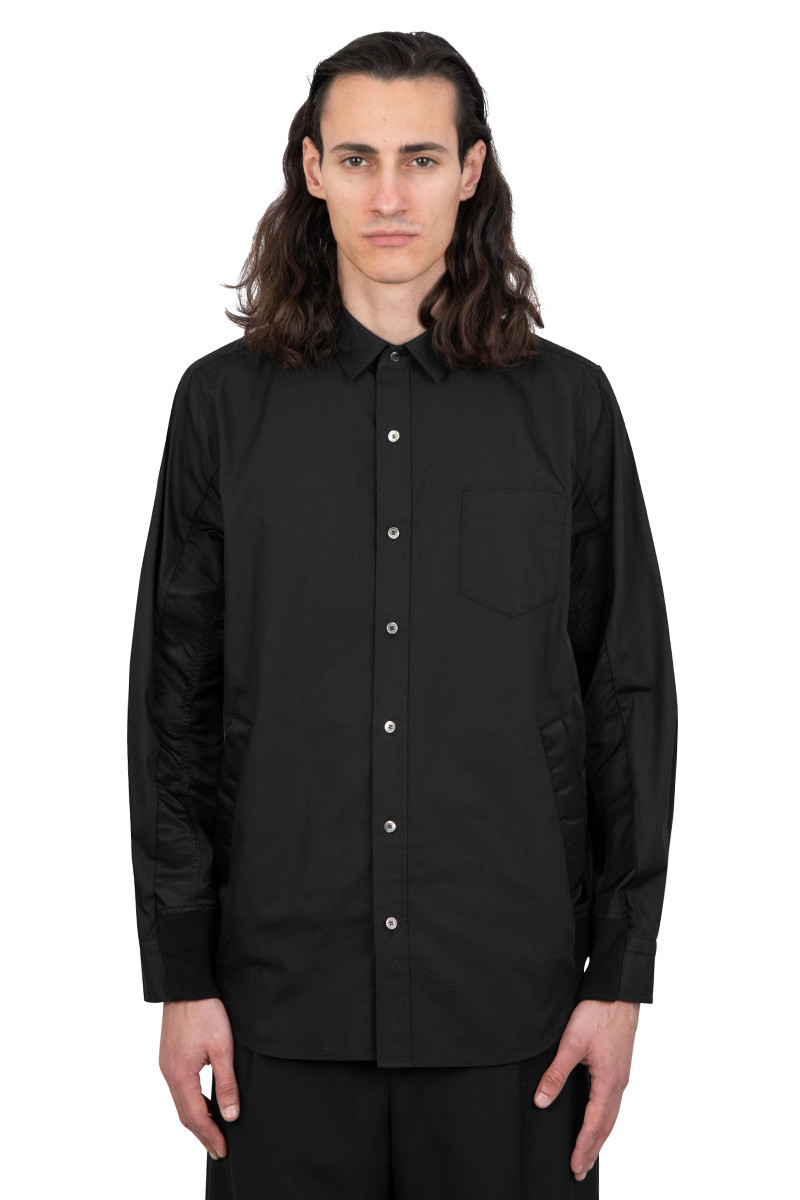 Sacai - Black poplin shirt