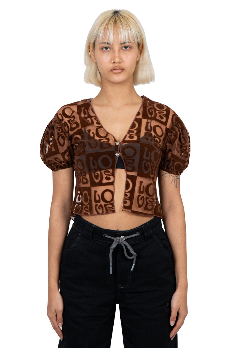 House of Sunny Brown cas amor top