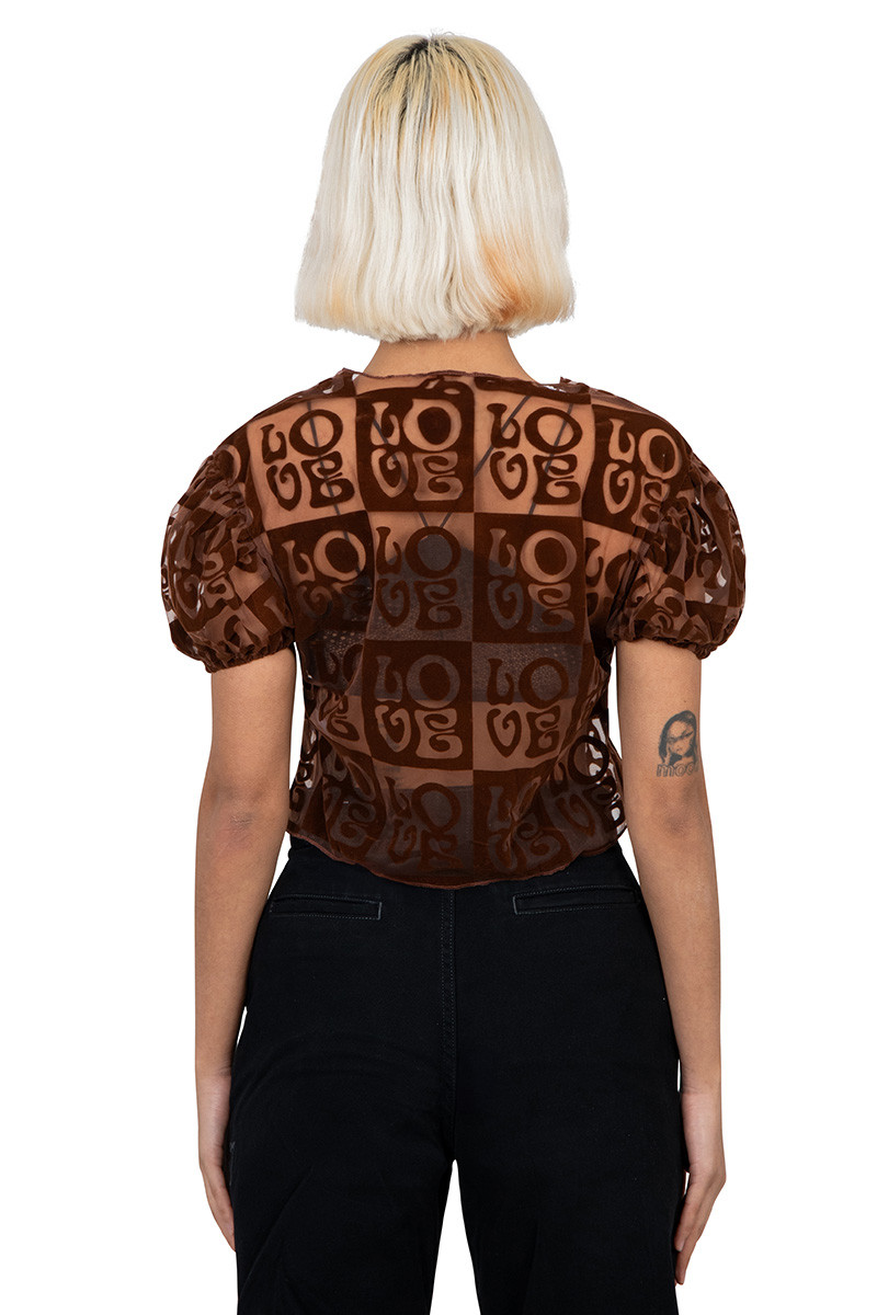 House of Sunny Brown cas amor top