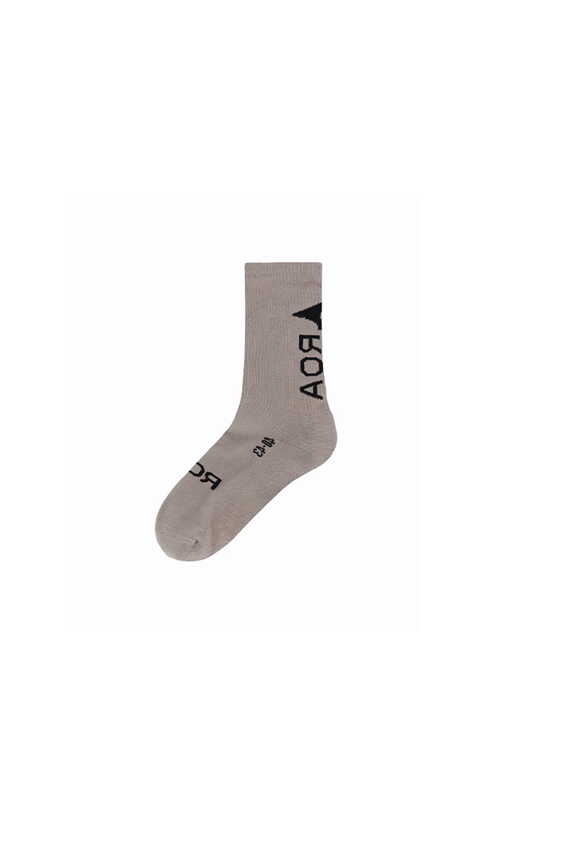 ROA Beige logo socks