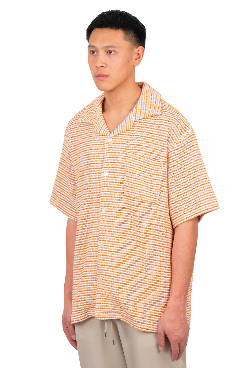 Drôle De Monsieur Orange tweed shirt