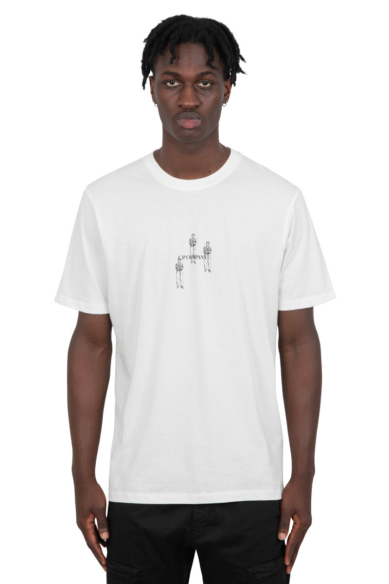 C.P. Company T-shirt relaxed graphic blanc