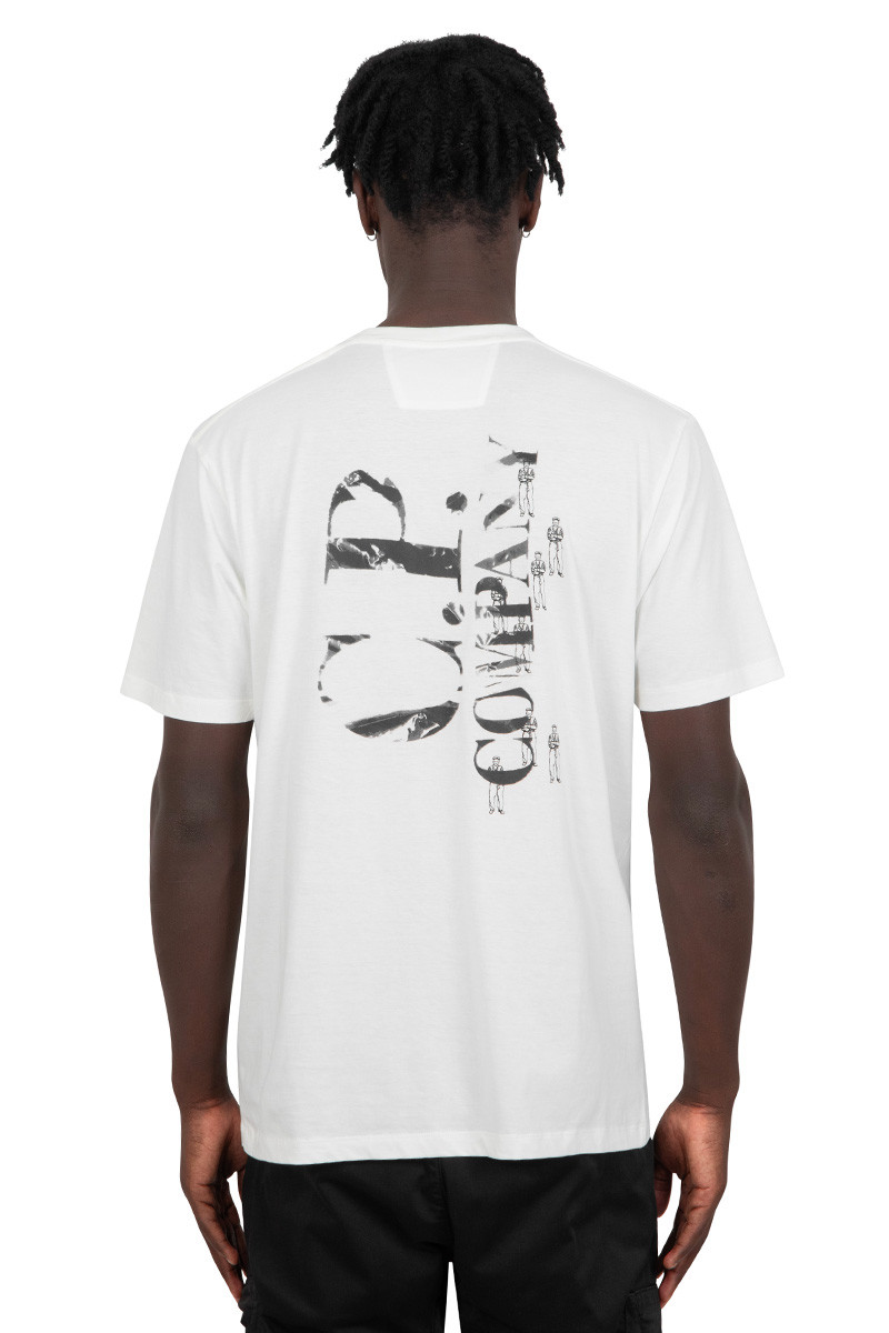 C.P. Company T-shirt relaxed graphic blanc