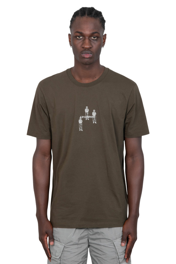 Khaki relaxed graphic t-shirt