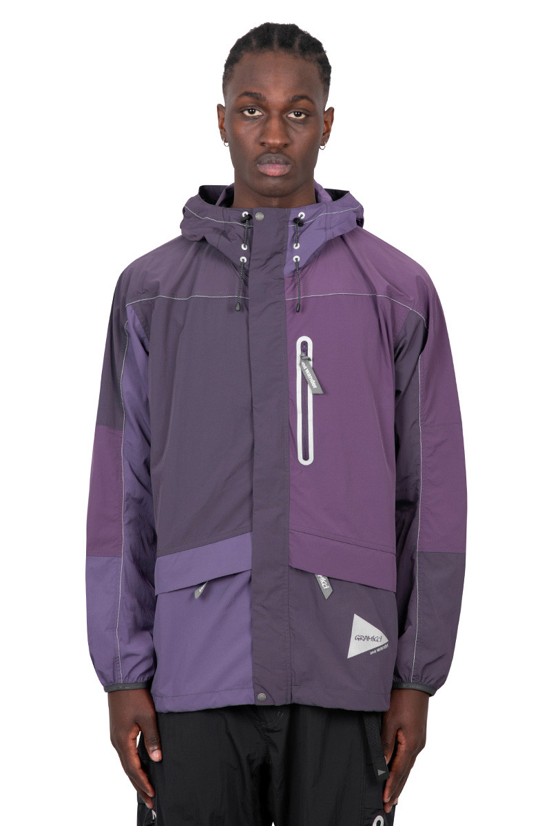 Gramicci Purple patchwork wind jacket x And Wander