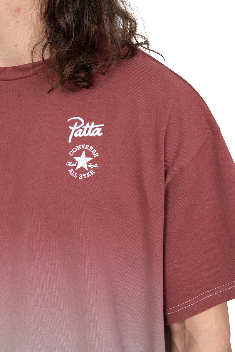 Converse Red and turquoise x Patta gradient t-shirt
