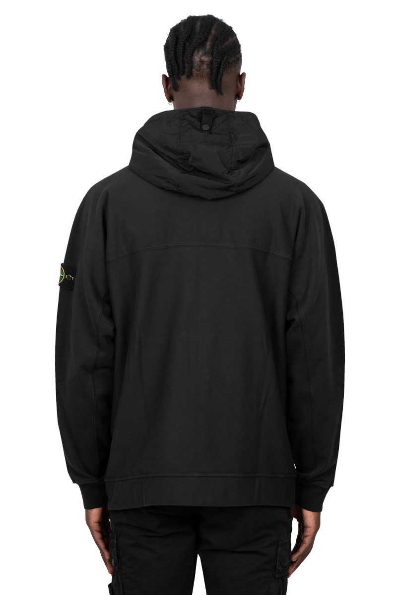 Stone Island Black zip-up hoodie