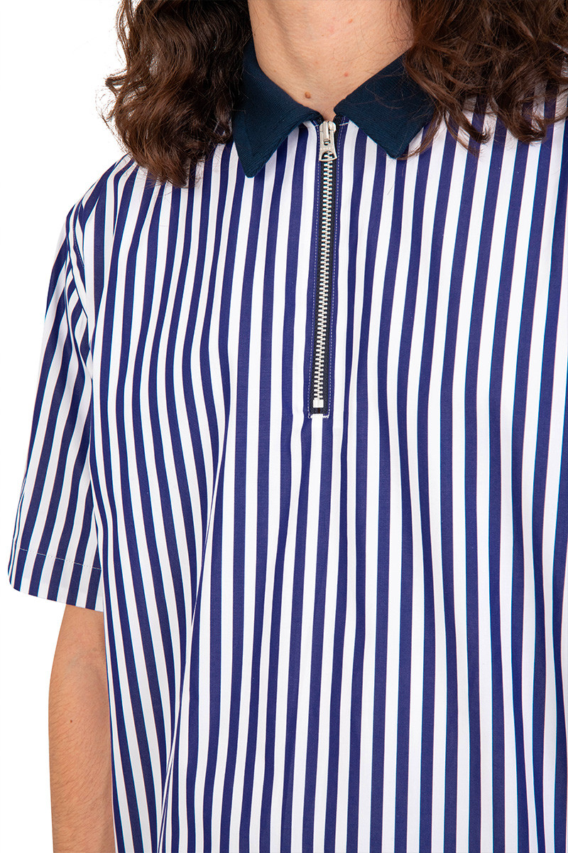 Sacai Navy and white stripe Thomas Mason pullover