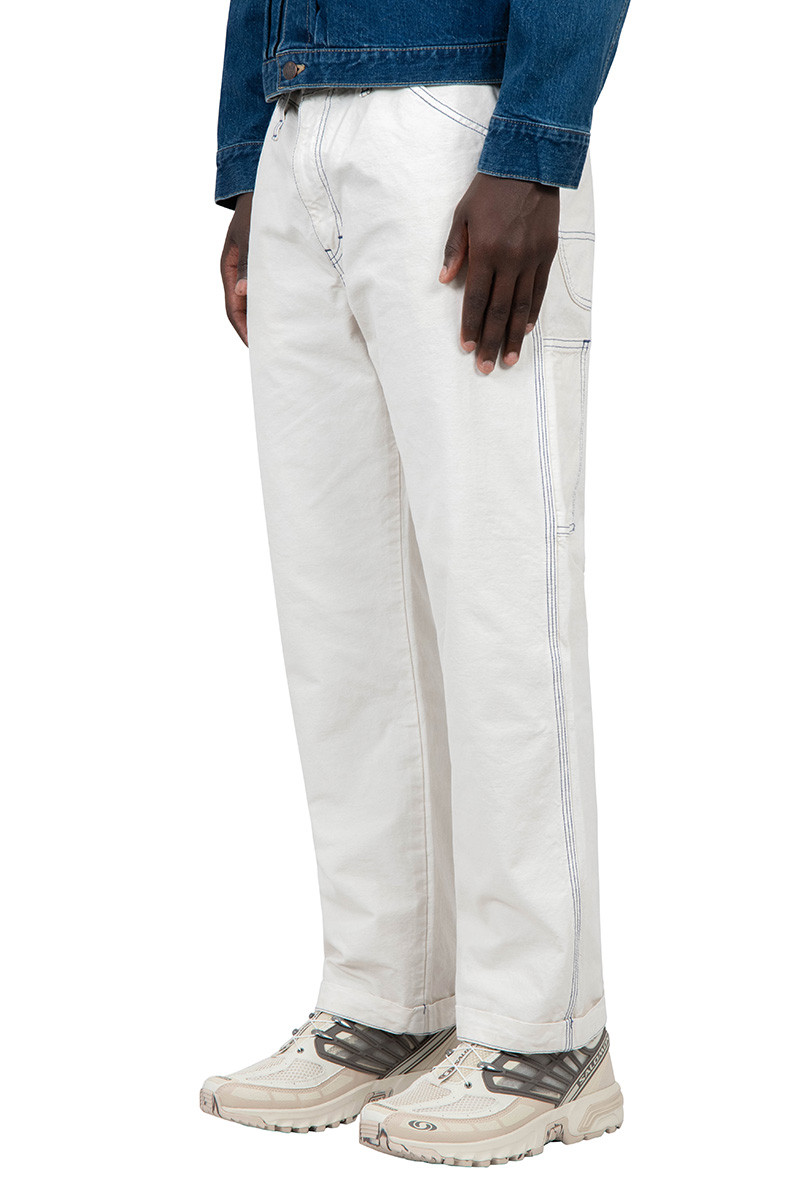Human Made Pantalon peintre délavé blanc