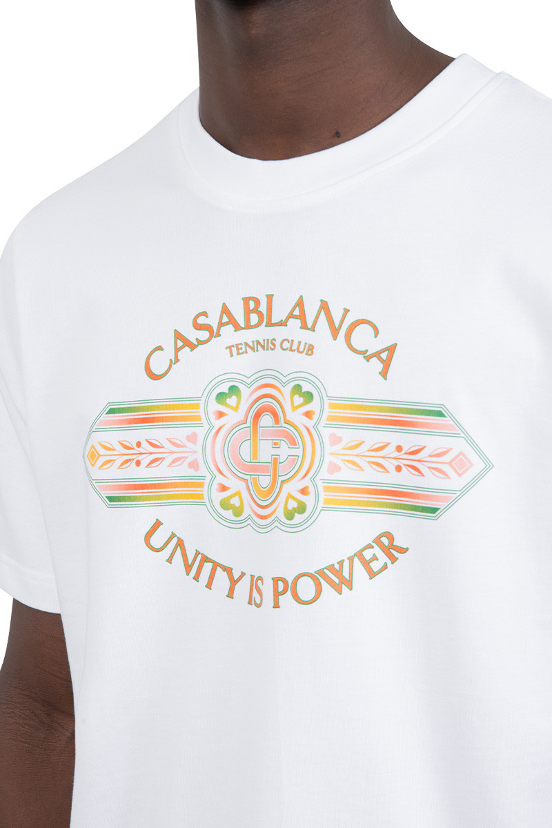 Casablanca T-shirt unity of power blanc