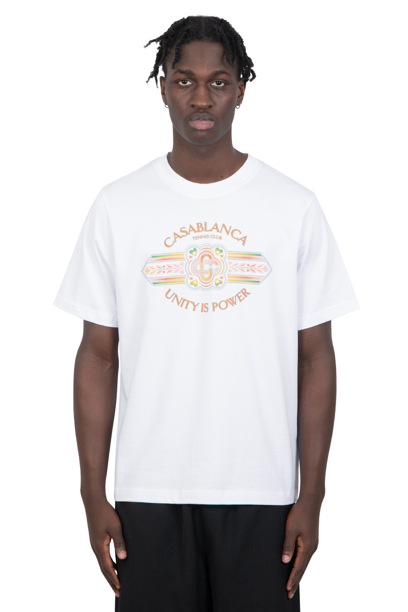 Casablanca T-shirt unity of power blanc