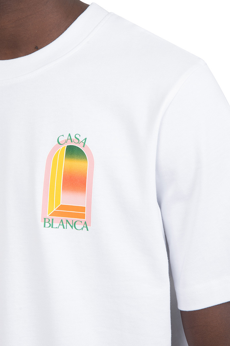 Casablanca T-shirt arch logo blanc