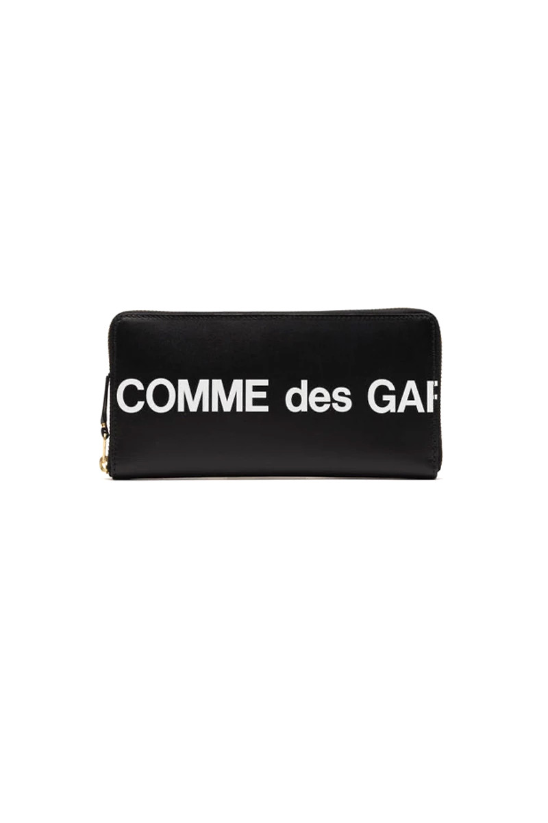Comme Des Garçons Wallet Black large logo wallet