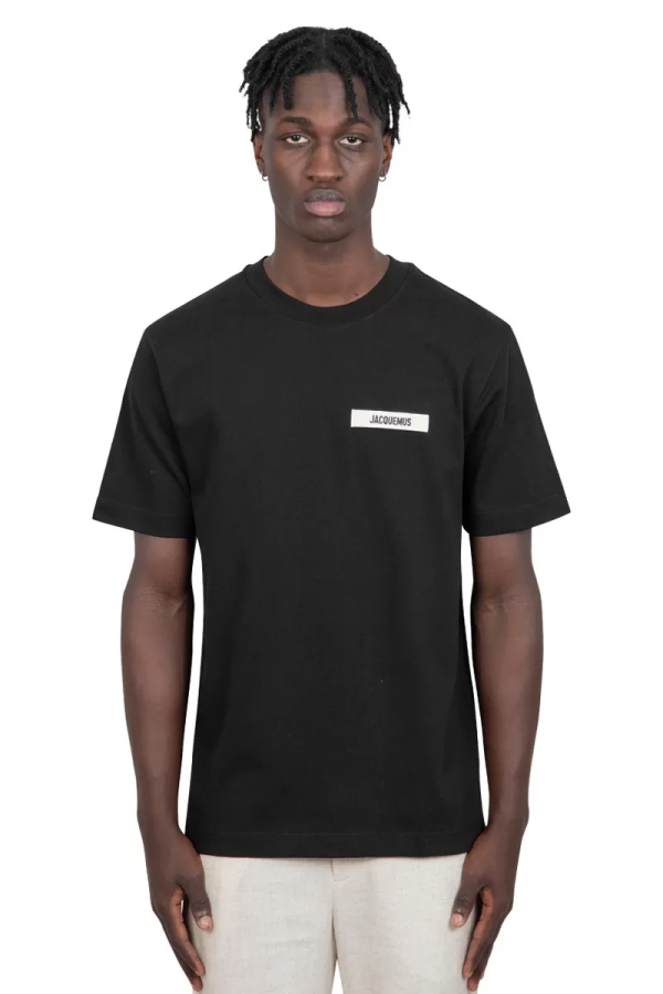 Black gros grain t-shirt